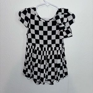 Little Sleepies Cool Checks Dress w Bodysuit and matching bow